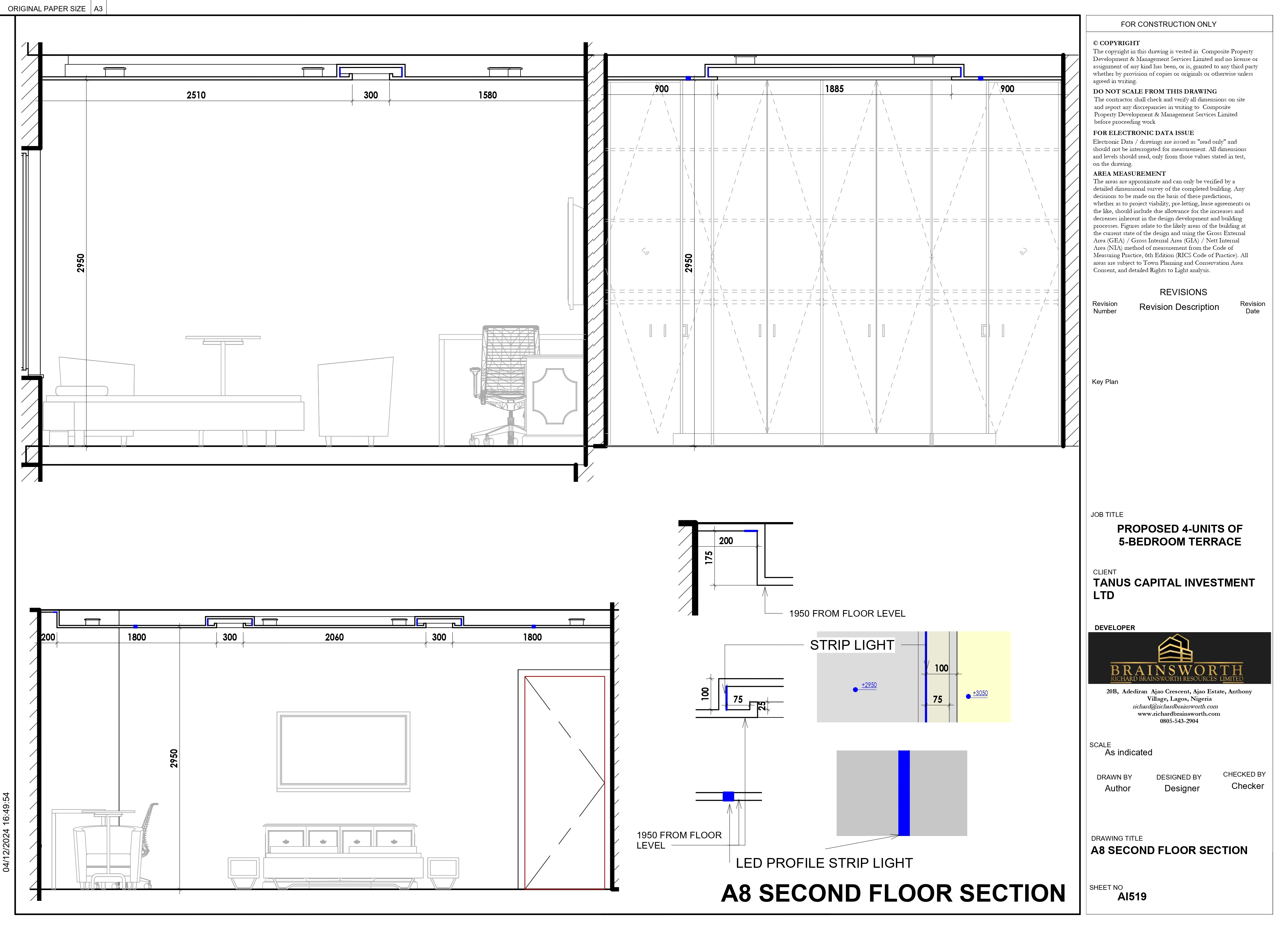 A8 Anteroom & Master Bedroom Plan